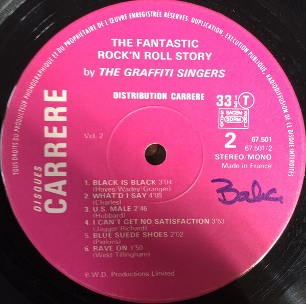 Graffiti Singers - The Fantastic Rock'n Roll Story vol.2 | Disques Carrere (67501) - 4