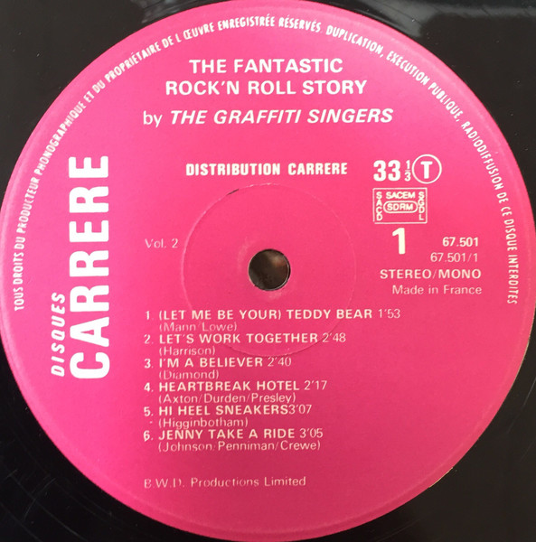 Graffiti Singers - The Fantastic Rock'n Roll Story vol.2 | Disques Carrere (67501) - 3