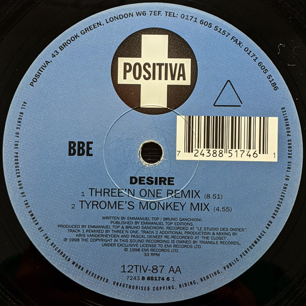 B.B.E. - Desire | Positiva (12TIV-87) - 4 B.B.E. - Desire | Positiva (12TIV-87) - 4