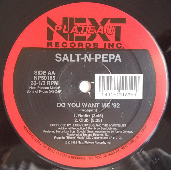 Salt 'N' Pepa - Expression '92 / Do You Want Me '92 | Next Plateau Records Inc. (NP50185) - 3 Salt 'N' Pepa - Expression '92 / Do You Want Me '92 | Next Plateau Records Inc. (NP50185) - 3