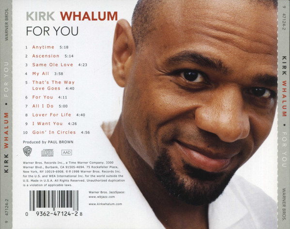 Kirk Whalum - For You | Warner Bros. Records (9 47124-2) - main