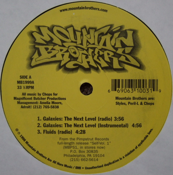 Mountain Brothers - Galaxies: The Next Level / Fluids / Thoroughbred | Pimpstrut Records (MB1999A)