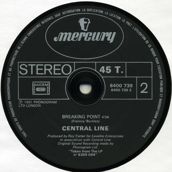 Central Line - Nature Boy / Breaking Point | Mercury (6400 739) - 4 Central Line - Nature Boy / Breaking Point | Mercury (6400 739) - 4