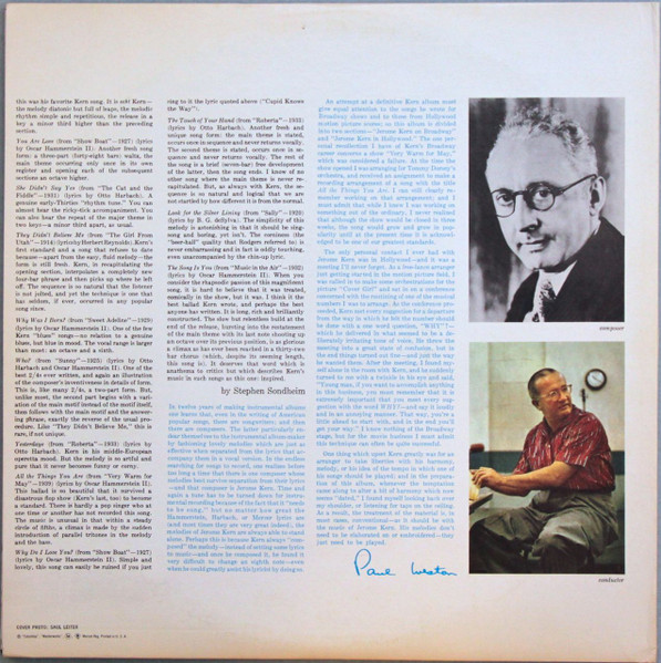 Paul Weston And His Orchestra - The Columbia Album Of Jerome Kern | Columbia Special Products (EN2 13722) - 4