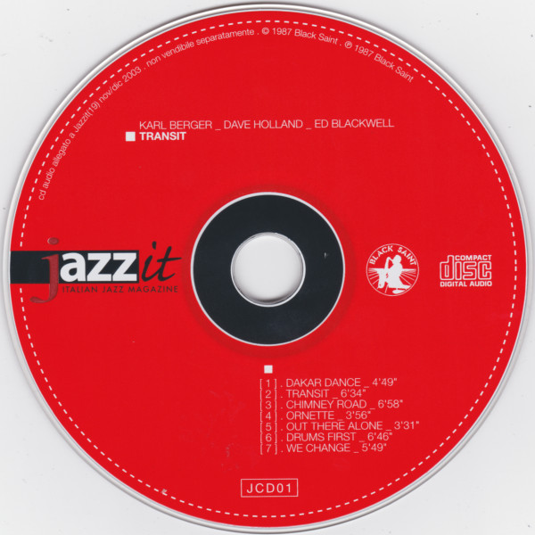 Karl Berger / Ed Blackwell / Dave Holland - Transit | Jazzit (JCD01) - 3 Karl Berger / Ed Blackwell / Dave Holland - Transit | Jazzit (JCD01) - 3