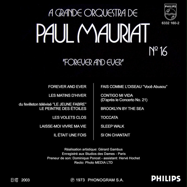 Le Grand Orchestre De Paul Mauriat - Forever And Ever Nº 16 | Philips (6332 160) - 2