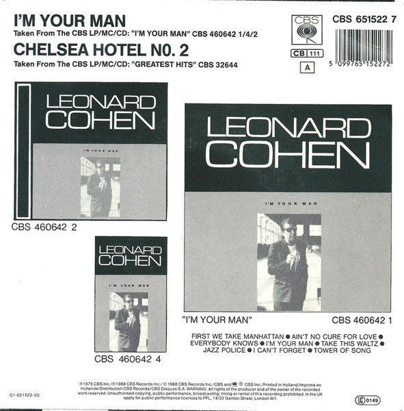 Leonard Cohen - I'm Your Man | CBS (CBS 651522 7) - 2