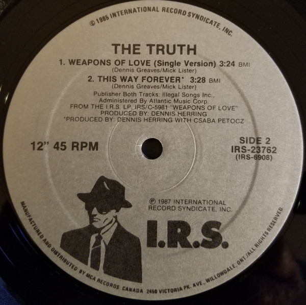 The Truth - Weapons Of Love | I.R.S. Records (IRS 23762) - 3