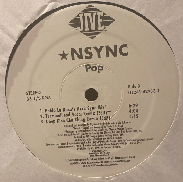 *NSYNC - Pop | Jive (01241-42933-1) - 4 *NSYNC - Pop | Jive (01241-42933-1) - 4