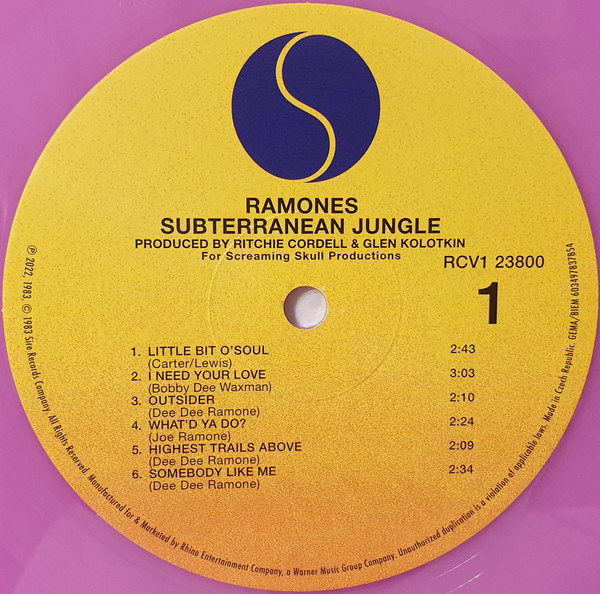 Ramones - Subterranean Jungle | Sire (603497837854) - 3