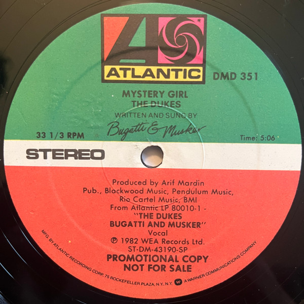 The Dukes - Mystery Girl | Atlantic (DMD 351) - main The Dukes - Mystery Girl | Atlantic (DMD 351) - main