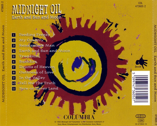 Midnight Oil - Earth And Sun And Moon | Columbia (COL 473605 2) - 2