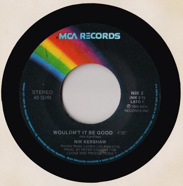 Nik Kershaw - Wouldn't It Be Good | MCA Records (NIK 2) - 3