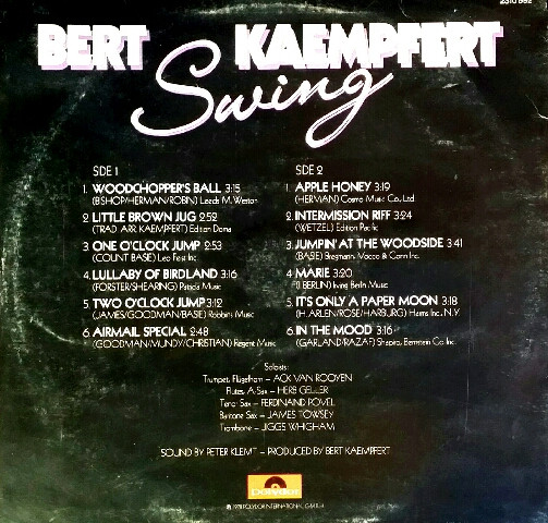 Bert Kaempfert - Swing | Polydor (2310 592) - 2 Bert Kaempfert - Swing | Polydor (2310 592) - 2