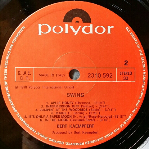 Bert Kaempfert - Swing | Polydor (2310 592) - 4 Bert Kaempfert - Swing | Polydor (2310 592) - 4