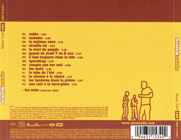 Mickey 3D - Matador [CD] | Virgin (00946 3115340 2) - 2