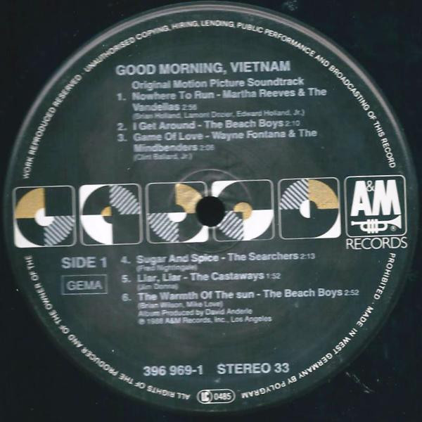 Various - Good Morning, Vietnam (The Original Motion Picture Soundtrack) | A&M Records (396 969-1) - 3 Various - Good Morning, Vietnam (The Original Motion Picture Soundtrack) | A&M Records (396 969-1) - 3