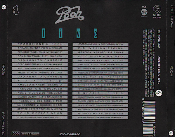 Pooh - Goodbye - Live | CGD East West (5050466-6428-2-0) - 2 Pooh - Goodbye - Live | CGD East West (5050466-6428-2-0) - 2