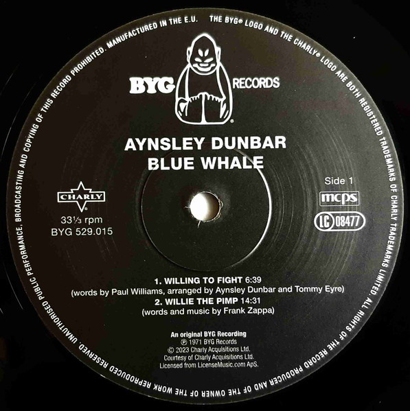 Aynsley Dunbar / Blue Whale - Blue Whale | BYG Records (BYG 529.015) - 4