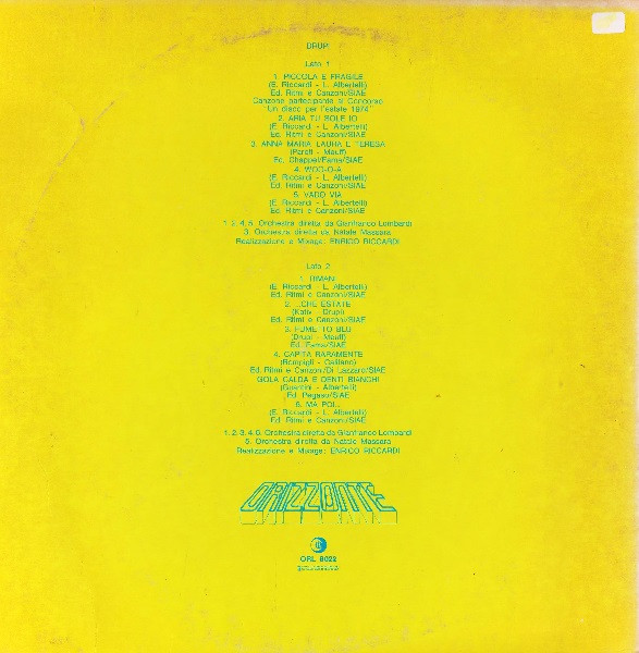 Drupi - Drupi | Ricordi (ORL 8022) - 2