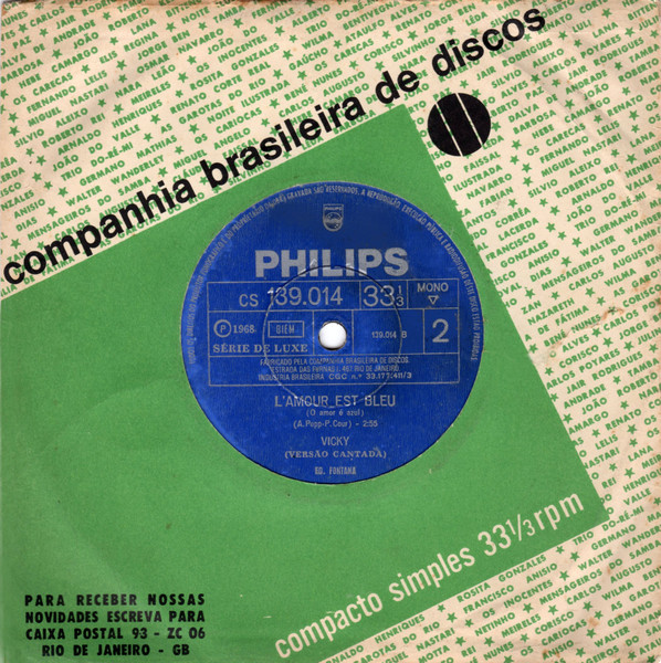 Vicky Leandros / Paul Mauriat - L'Amour Est Bleu / Love Is Blue | Philips (CS 139.014)
