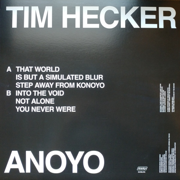 Tim Hecker - Anoyo | Kranky (KRANK220) - 2 Tim Hecker - Anoyo | Kranky (KRANK220) - 2