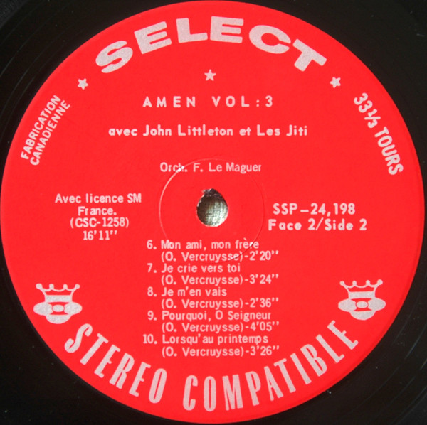 John Littleton Et Les Jiti - Amen No.3 [Vinyl] | Select (SSP-24.198) - 4