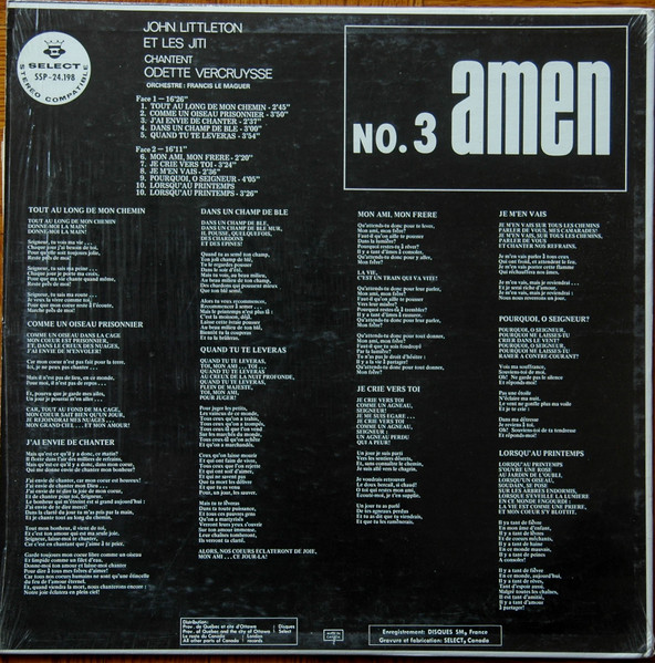 John Littleton Et Les Jiti - Amen No.3 [Vinyl] | Select (SSP-24.198) - 2