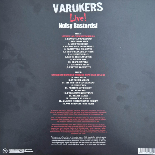 The Varukers - Noisy Bastards! | Audio Platter (PLATE009LP) - 2 The Varukers - Noisy Bastards! | Audio Platter (PLATE009LP) - 2