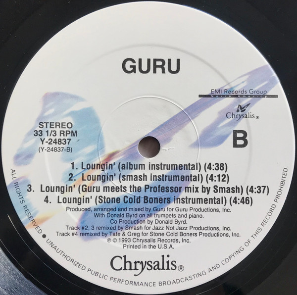 Guru - Loungin' | Chrysalis (Y-24837) - 4 Guru - Loungin' | Chrysalis (Y-24837) - 4