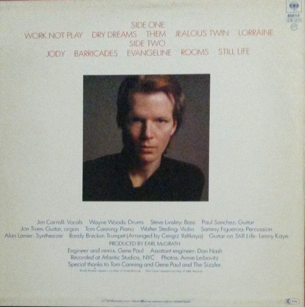 The Jim Carroll Band - Dry Dreams | CBS (85614) - 2