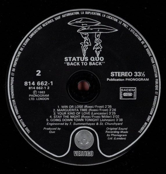 Status Quo - Back To Back | Vertigo (814 662-1) - 4