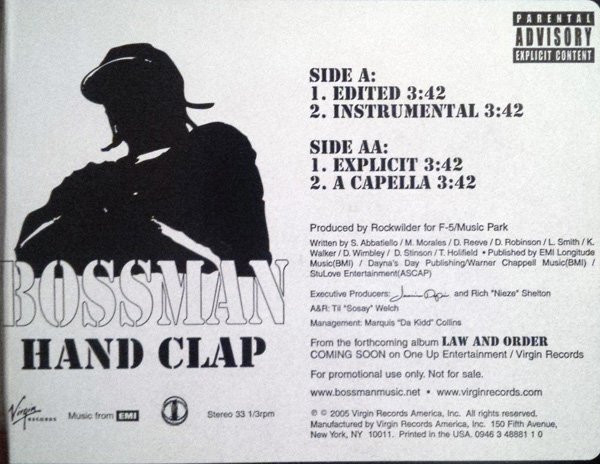 Bossman - Hand Clap | Virgin Records America, Inc. (0946 3 48881 1 0)
