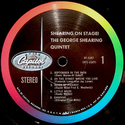The George Shearing Quintet - Shearing On Stage! | Capitol Records (ST 1187) - 3 The George Shearing Quintet - Shearing On Stage! | Capitol Records (ST 1187) - 3