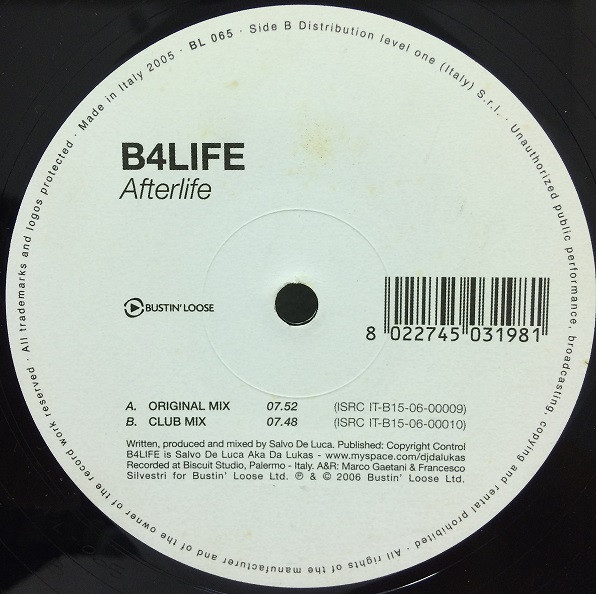 B4LIFE - Afterlife | Bustin' Loose Recordings (BL 065)