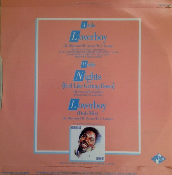 Billy Ocean - Loverboy (12" - Limited Edition) [Vinyl] | Jive (JIVE T 80) - 2
