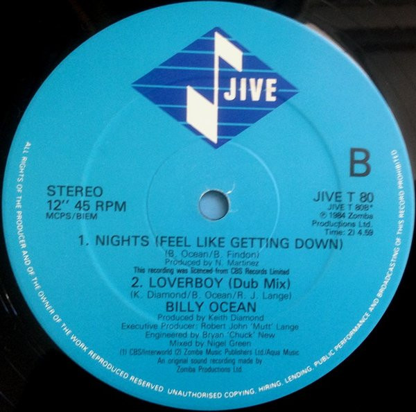 Billy Ocean - Loverboy (12" - Limited Edition) [Vinyl] | Jive (JIVE T 80) - 4