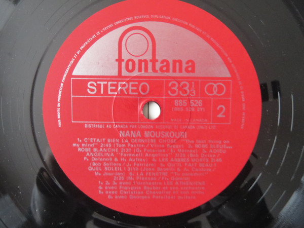 Nana Mouskouri - Le Jour Où La Colombe... | Fontana (885.526) - 4 Nana Mouskouri - Le Jour Où La Colombe... | Fontana (885.526) - 4