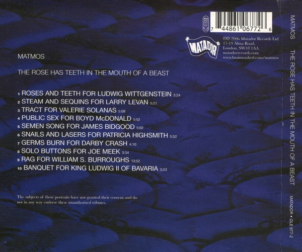 Matmos - The Rose Has Teeth In The Mouth Of A Beast | Matador (OLE 677-2) - 2