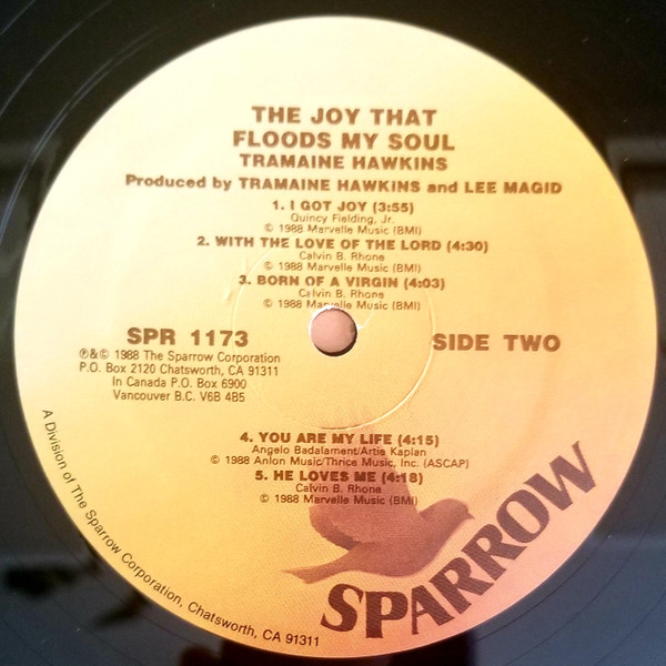 Tramaine Hawkins - The Joy That Floods My Soul | Sparrow Records (SPR 1173) - 4