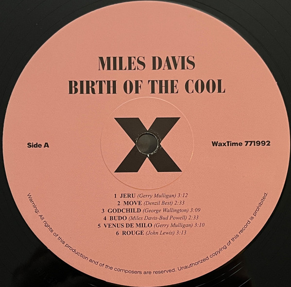 Miles Davis - Birth Of The Cool | WaxTime (771992) - 3 Miles Davis - Birth Of The Cool | WaxTime (771992) - 3