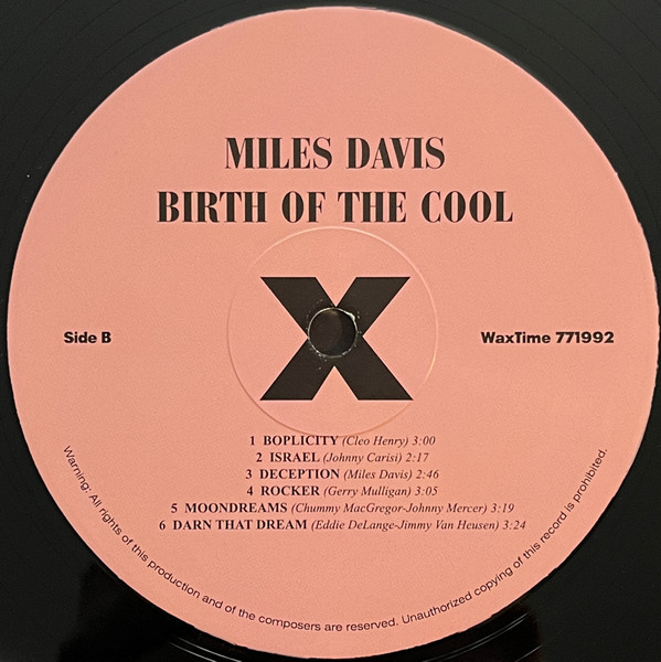 Miles Davis - Birth Of The Cool | WaxTime (771992) - 4 Miles Davis - Birth Of The Cool | WaxTime (771992) - 4