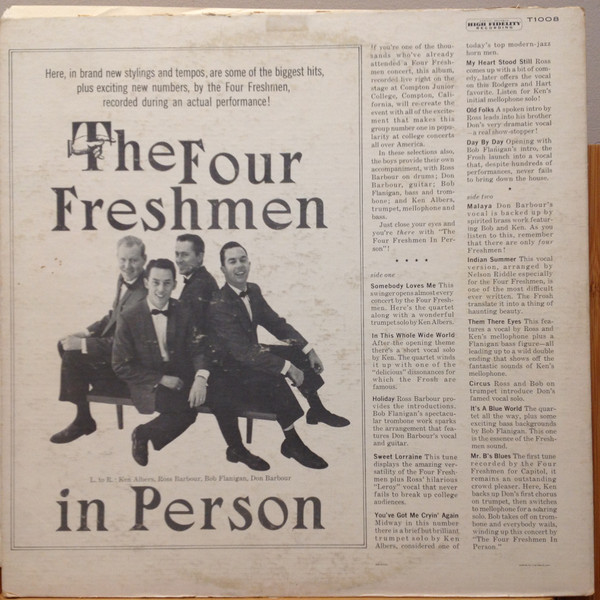 The Four Freshmen - The Four Freshmen In Person | Capitol Records (T1008) - 2 The Four Freshmen - The Four Freshmen In Person | Capitol Records (T1008) - 2