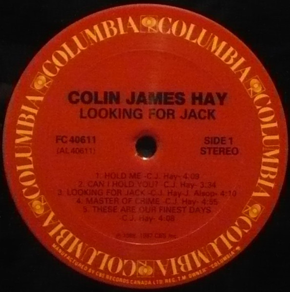 Colin Hay - Looking For Jack | Columbia (FC 40611) - 3