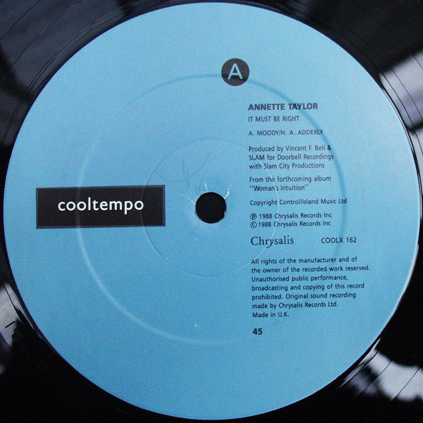 Annette Taylor - It Must Be Right | Cooltempo (COOLX 162) - 3
