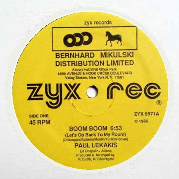 Paul Lekakis - Boom Boom (Let's Go Back To My Room) | ZYX Records (5571) - main