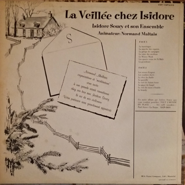 Isidore Soucy Et Son Ensemble - La Veillée Chez Isidore | RCA Victor (CGPS-215) - 2 Isidore Soucy Et Son Ensemble - La Veillée Chez Isidore | RCA Victor (CGPS-215) - 2
