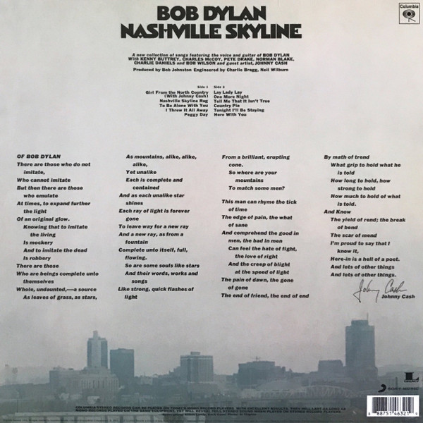 Bob Dylan - Nashville Skyline | Columbia (KCS 9825) - 2 Bob Dylan - Nashville Skyline | Columbia (KCS 9825) - 2