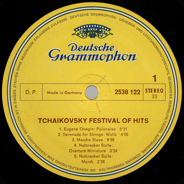 Pyotr Ilyich Tchaikovsky - Festival Of Hits | Deutsche Grammophon (2538 122) - 3 Pyotr Ilyich Tchaikovsky - Festival Of Hits | Deutsche Grammophon (2538 122) - 3