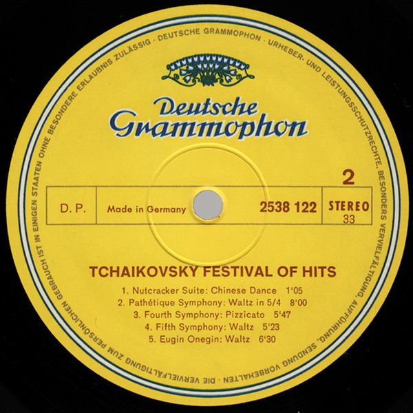 Pyotr Ilyich Tchaikovsky - Festival Of Hits | Deutsche Grammophon (2538 122) - 4 Pyotr Ilyich Tchaikovsky - Festival Of Hits | Deutsche Grammophon (2538 122) - 4
